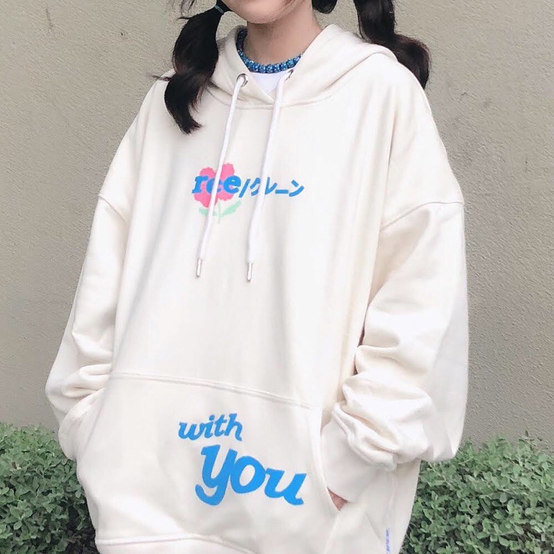 ÁO HOODIE BE WITH YOU MÀU KEM | BigBuy360 - bigbuy360.vn