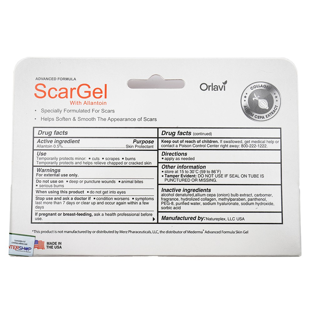 Kem Liền Sẹo Orlavi ScarGel Giúp Làm Mờ Các Loại Sẹo Phẫu Thuật, Tai Nạn, Mụn, Bỏng | BigBuy360 - bigbuy360.vn