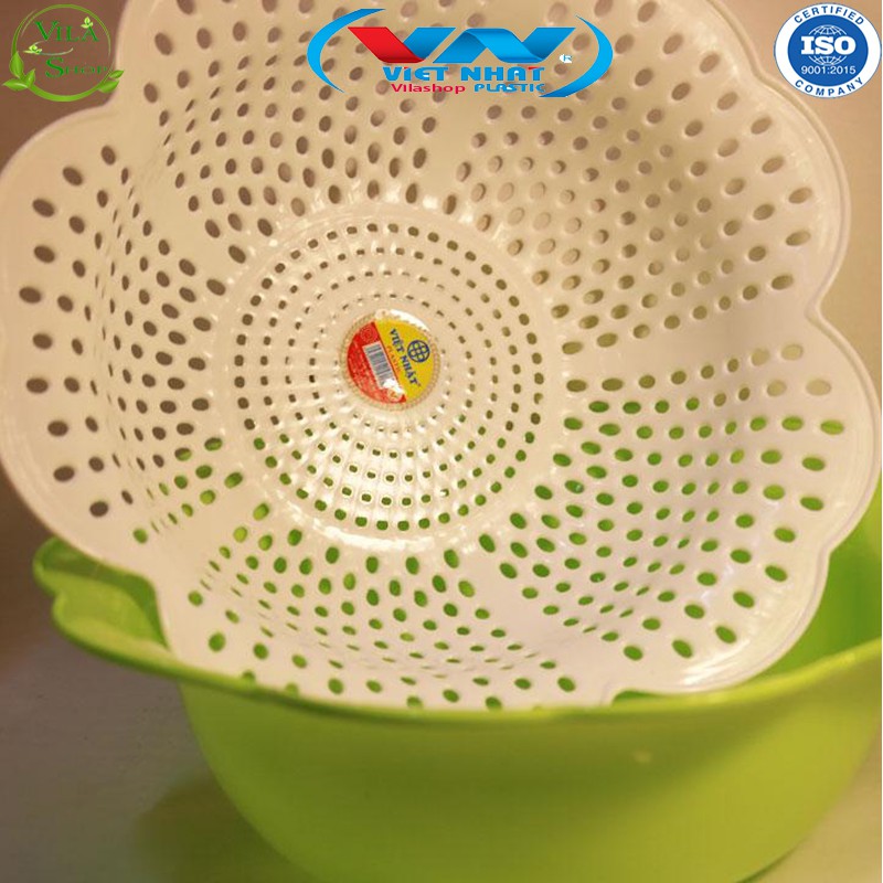 [ 3 Phân Loại ] Thau Rổ Nhựa, Bộ Thau Rổ Đa Năng Hoa Mai Việt Nhật, Nhựa PP Nguyên Sinh - Kháng Khẩu - Khử Mùi