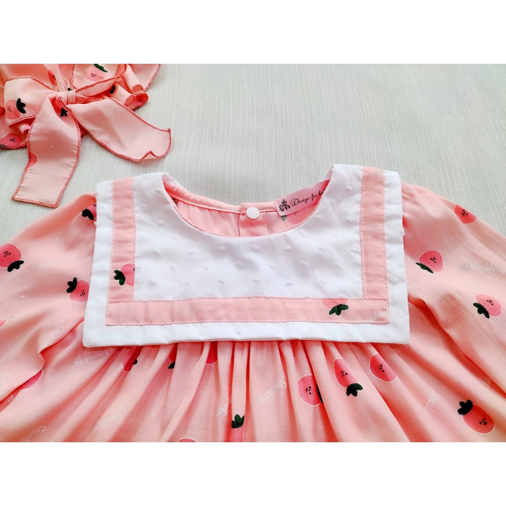 Đầm bé gái sơ sinh kèm nón và quần chip chất liệu đũi lụa mềm mát ⚡𝗙𝗥𝗘𝗘𝗦𝗛𝗜𝗣⚡ Váy trẻ em dâu hồng dễ thương