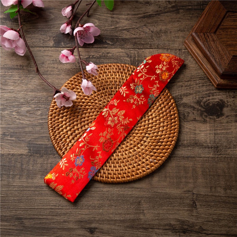 ✿ Vỏ Bọc Quạt Cầm Tay Thêu Hoa Phong Cách Vintage