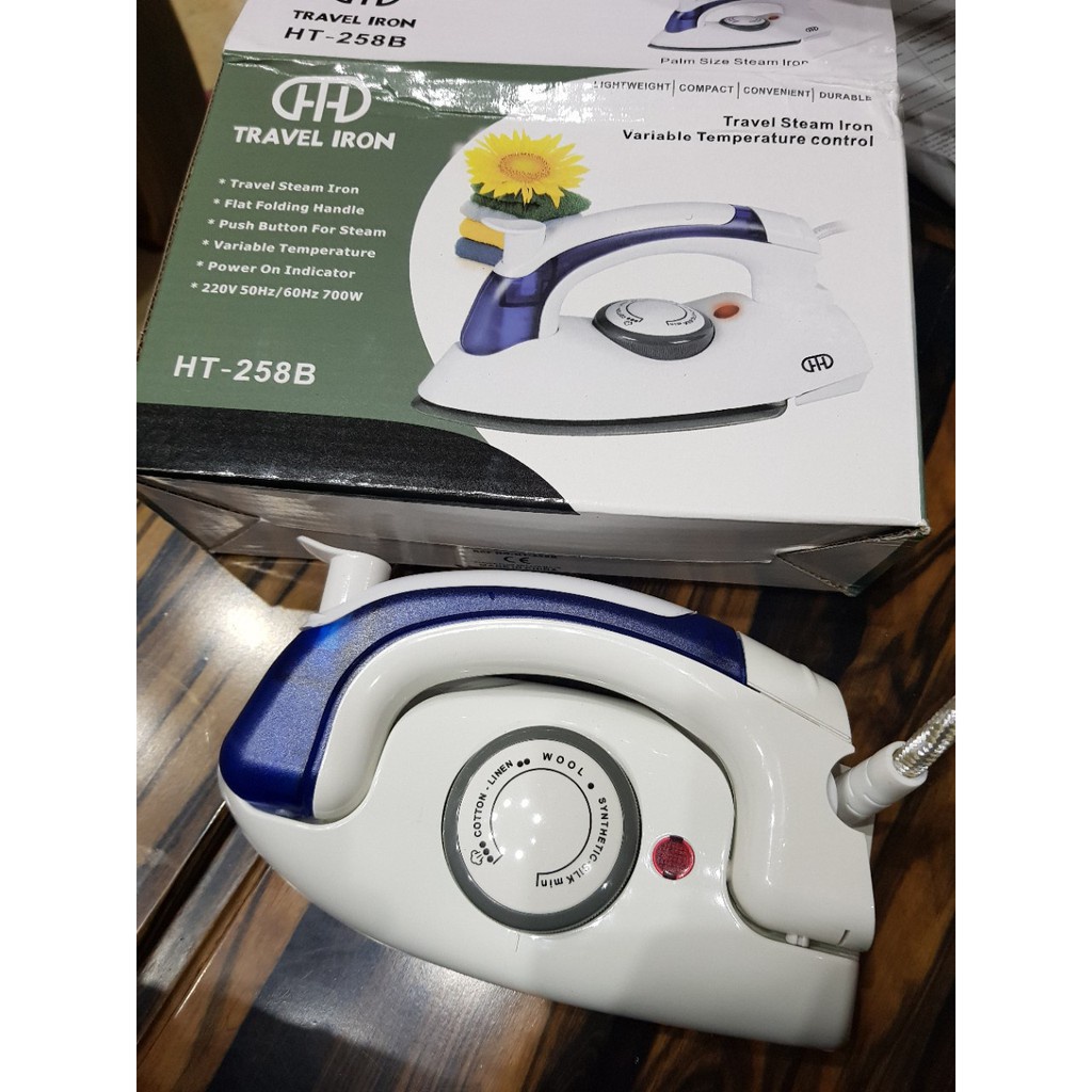 Bàn là hơi nước travel iron HT258B mini cầm tay du lịch - Bàn ủi hơi nước cầm tay mini travel iron HT258B