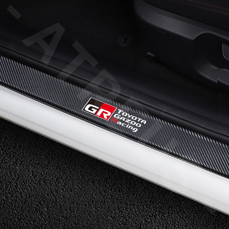 Miếng Dán Cửa Xe Hơi Toyota Avanza Rush Kijiang Innova Calya Razie Yaris Wish Corolla Cross Bằng Sợi Carbon