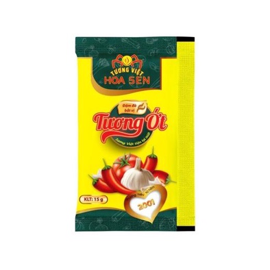 Bịch tương ớt gói nhỏ 15g, tương ớt take away, pizza, gà rán - Tương Việt Hoa Sen - vỏ màu