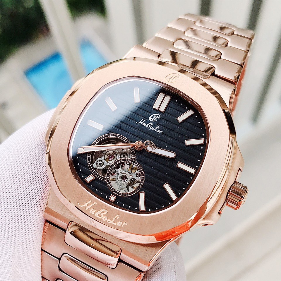 Đồng Hồ Nam Huboler Automatic Rose Gold Black 40mm Chính Hãng