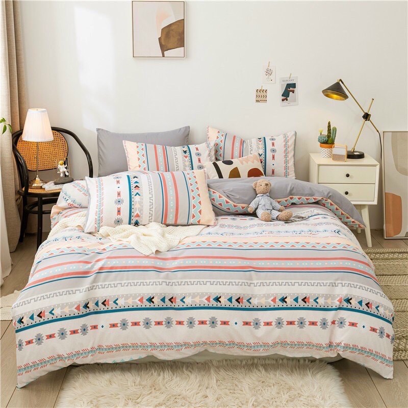 [RẺ VÔ ĐỊCH] Bộ Chăn Ga Cotton Poly Hàng Nhập Cao Cấp - Chăn Ga Họa Tiết Sang Chảnh (Miễn Phí Bo Chun Toàn Bộ)