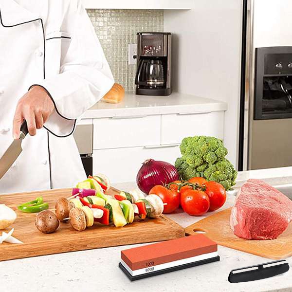 Cặp Đá Mài 1000 / 6000,2 Trong 1 Đế Silicone Chống Trượt Góc &amp; Góc