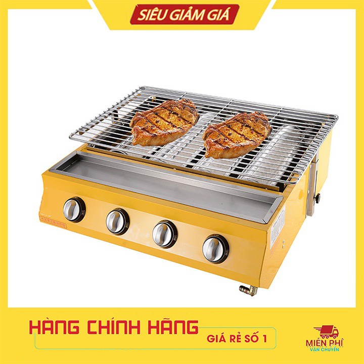 BẾP NƯỚNG BẰNG GAS ETON 4 ĐẦU ĐỐT CHUYÊN DÙNG NƯỚNG HÀU, THỊT, BÁNH TRÁNG