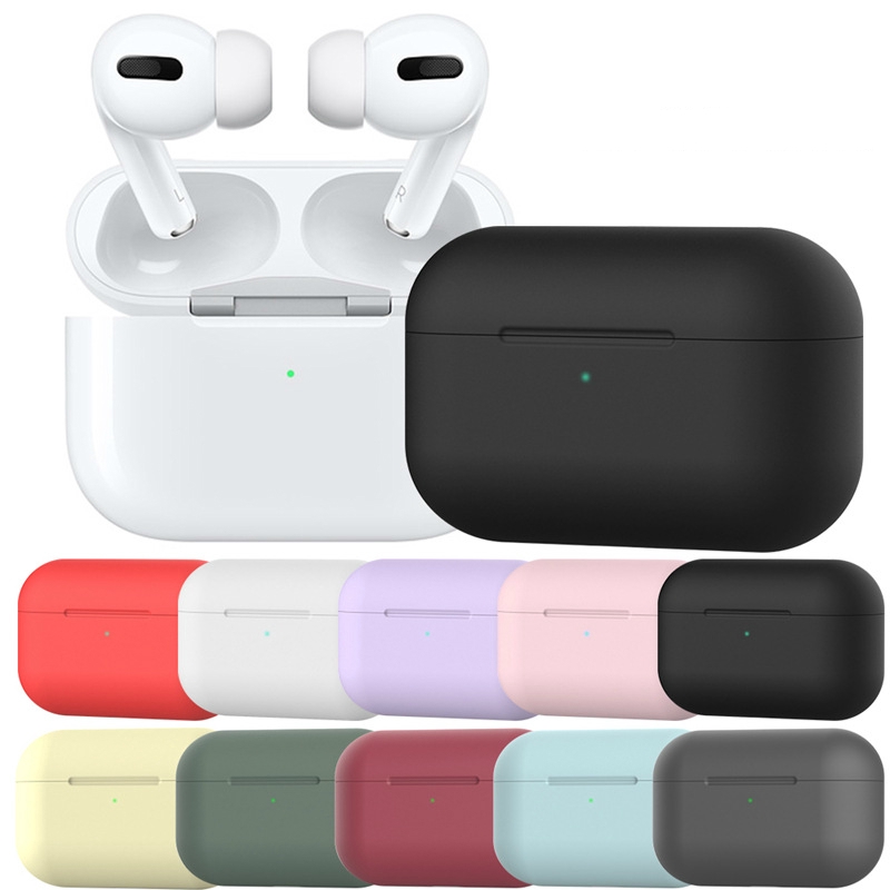 Vỏ Bảo Vệ Hộp Sạc Tai Nghe Airpods Pro / Apple Airpods Pro Bluetooth Bằng Silicon Mềm Chống Sốc Có Móc Khóa