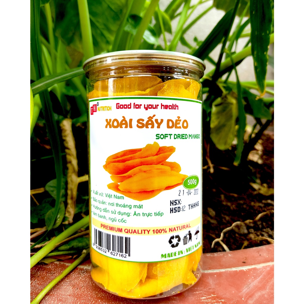 Xoài sấy dẻo không đường- Xoài sấy chua ngọt 500g