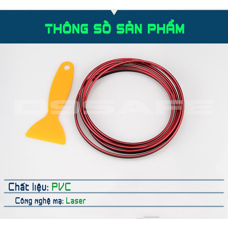 VIỀN TRANG TRÍ NỘI THẤT XE HƠI 5D, 5M CÓ GỜ TẠO MA XÁT, TÔ ĐIỂM NỘI THẤT XE