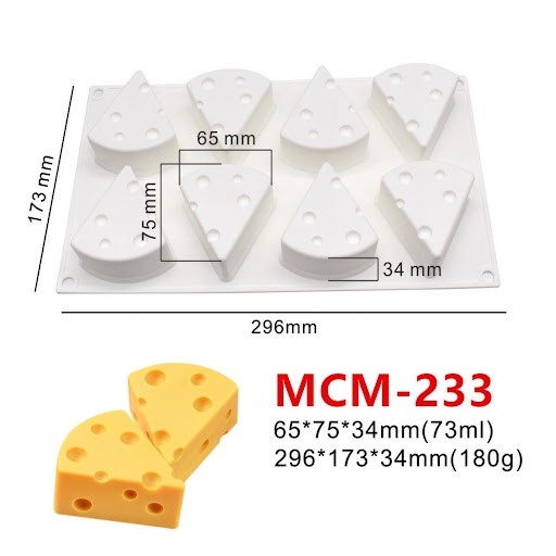 Khuôn silicon hình phô mai, khuôn làn bánh puding, thạch các loại - Mint ăn dặm