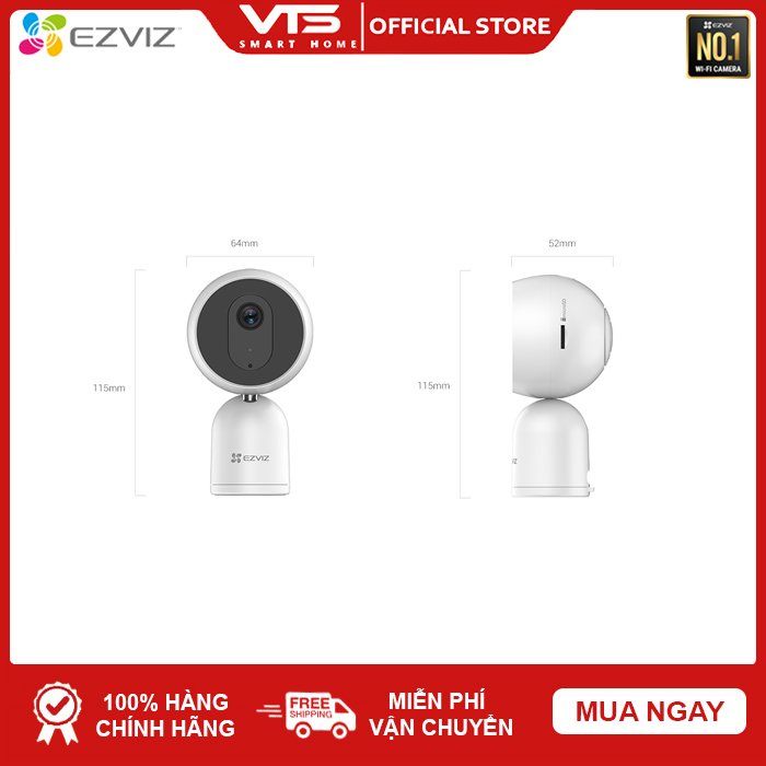 Camera IP WIFI EZVIZ C1T 2MP, Full HD 1080P - Đàm Thoại 2 Chiều, Phát Hiện Chuyển Động - VTS Smart Home
