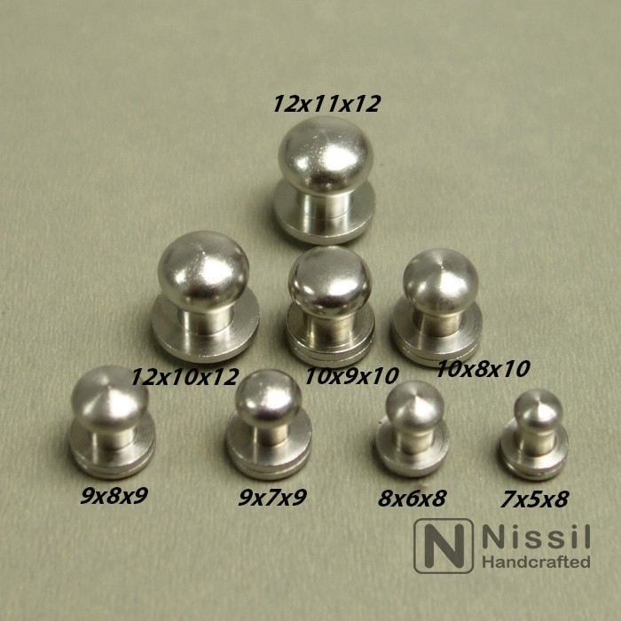 Nấm Thép, Phụ Kiện Đồ Da Handmade, Phụ Kiện Thép Không Gỉ