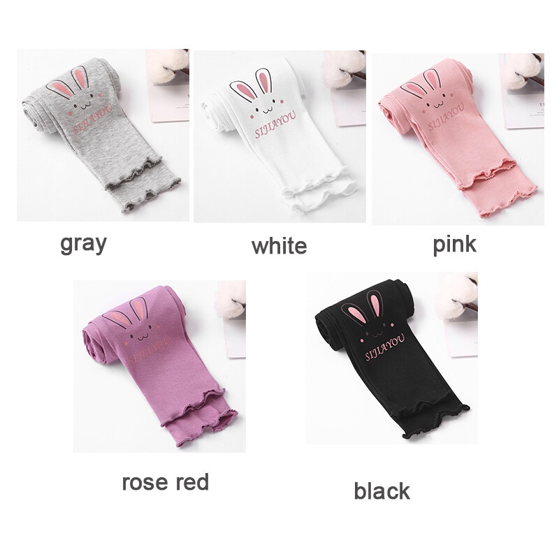 AMILA Quần Legging Dài Mỏng Nhẹ Dáng Ôm Có Tai Gỗ Cho Bé Gái