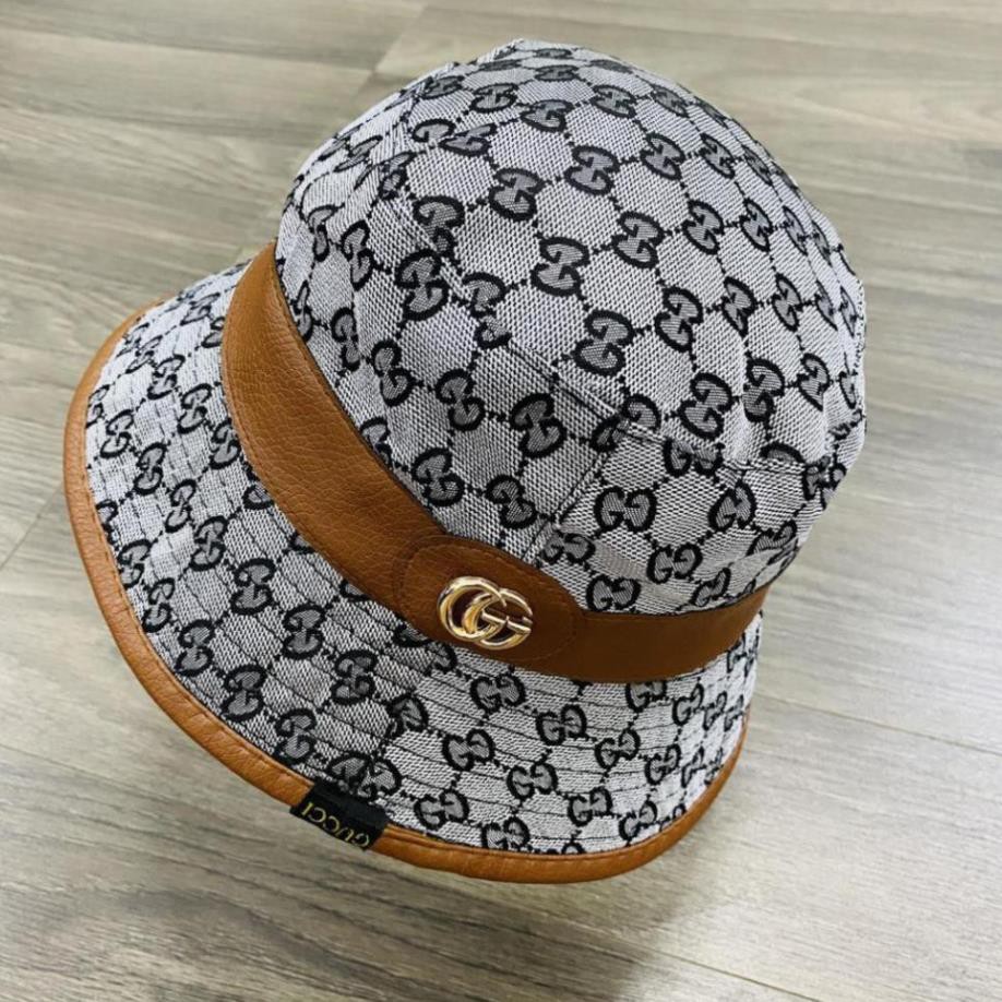 [HOT] Nón bucket gucc, mũ tai bèo nữ hàng cao cấp viền da siêu đẹp - VIP