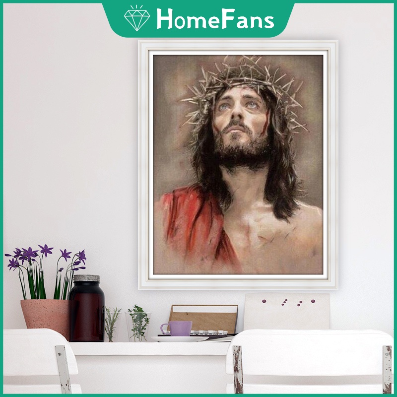 Bộ Tranh Đính Đá 5D Tự Làm Hình Đức Mẹ Kích Thước 40x50cm Trang Trí Nhà Cửa