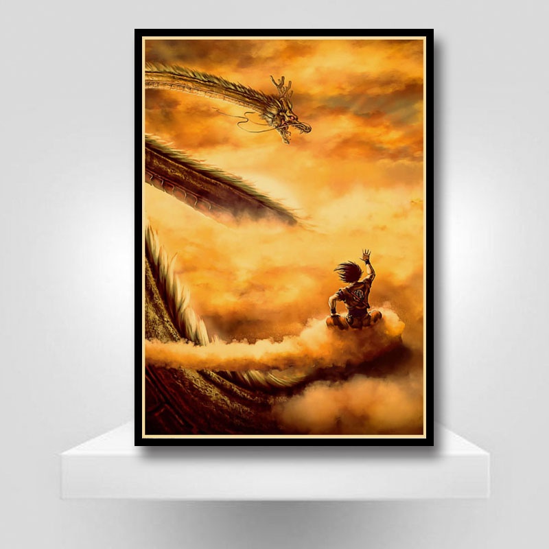 Poster Phim Hoạt Hình dragon ball Trang Trí Phòng Khách / Quán bar