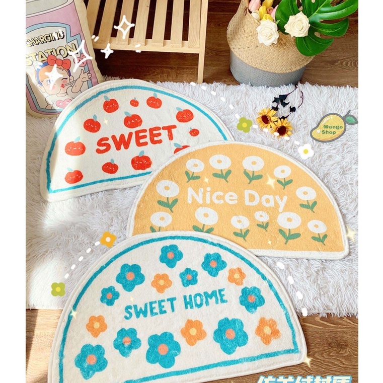 [ CAO CẤP] Thảm bông Cashmere Nice Day mềm mịn trải phòng tắm ( thảm lau chân )