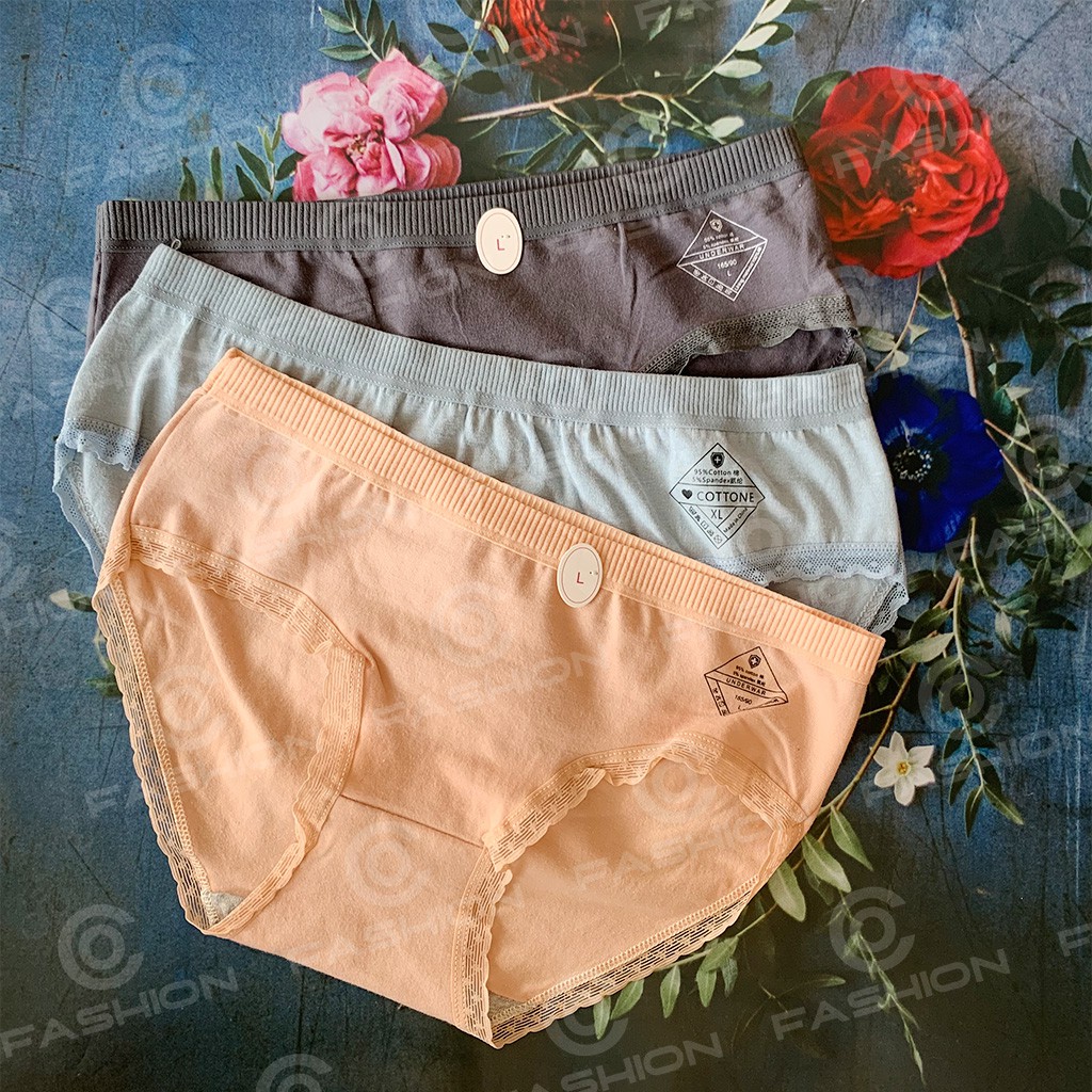 Quần Lót Nữ Q03 VNXK Cotton Y Tế  Cao Cấp Phối Ren Mặc Thoải Mái, Tôn Dáng Mông Chuẩn Body | BigBuy360 - bigbuy360.vn