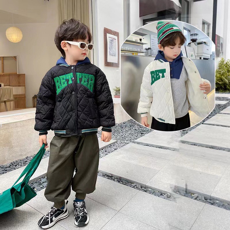 Amila Áo Khoác Bóng Chày Có Đệm Lót Cho Bé