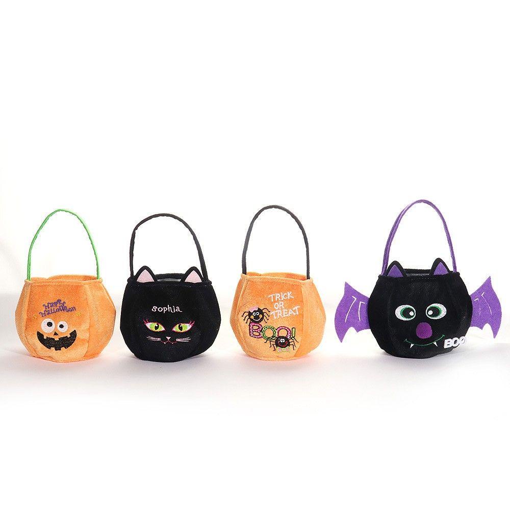 Giỏ Đựng Quà Halloween Hình Mèo Đen / Bí Ngô