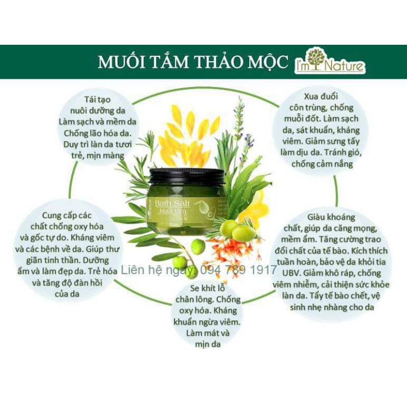 [HÀNG CHÍNH HÃNG I'M NATURE] MUỐI TẮM THẢO DƯỢC CHỐNG RÔM SẢY.VIÊM NANG LÔNG CHO CẢ GIA ĐÌNH HÀNG CAO CẤP