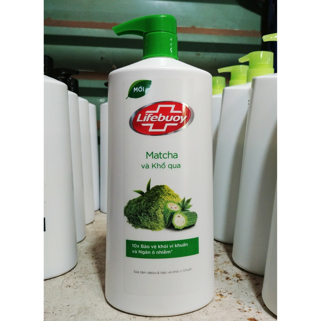 Sữa tắm Lifebuoy Matcha và khổ qua/ Than hoạt tính 850g