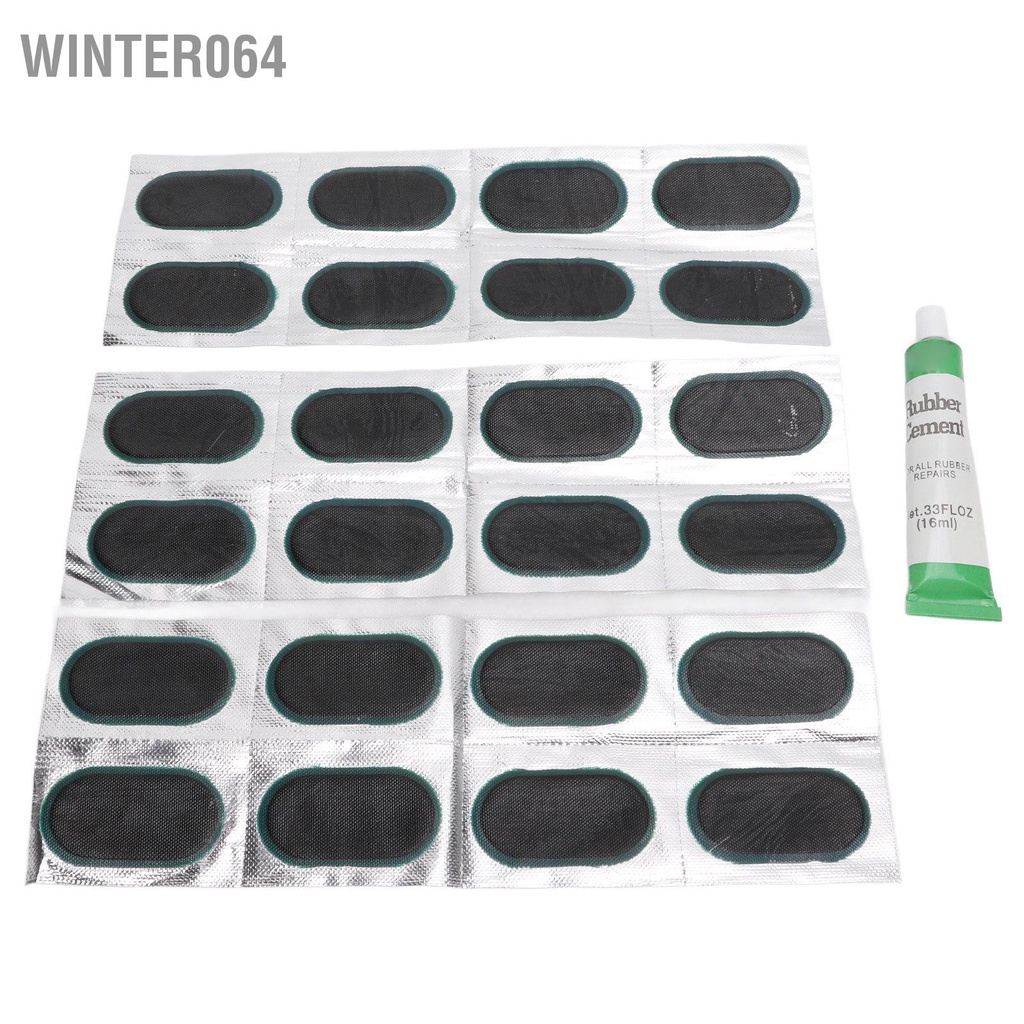 Winter064 Bộ vá lốp xe đạp sửa chữa cao su bên trong ống bằng keo cho điện