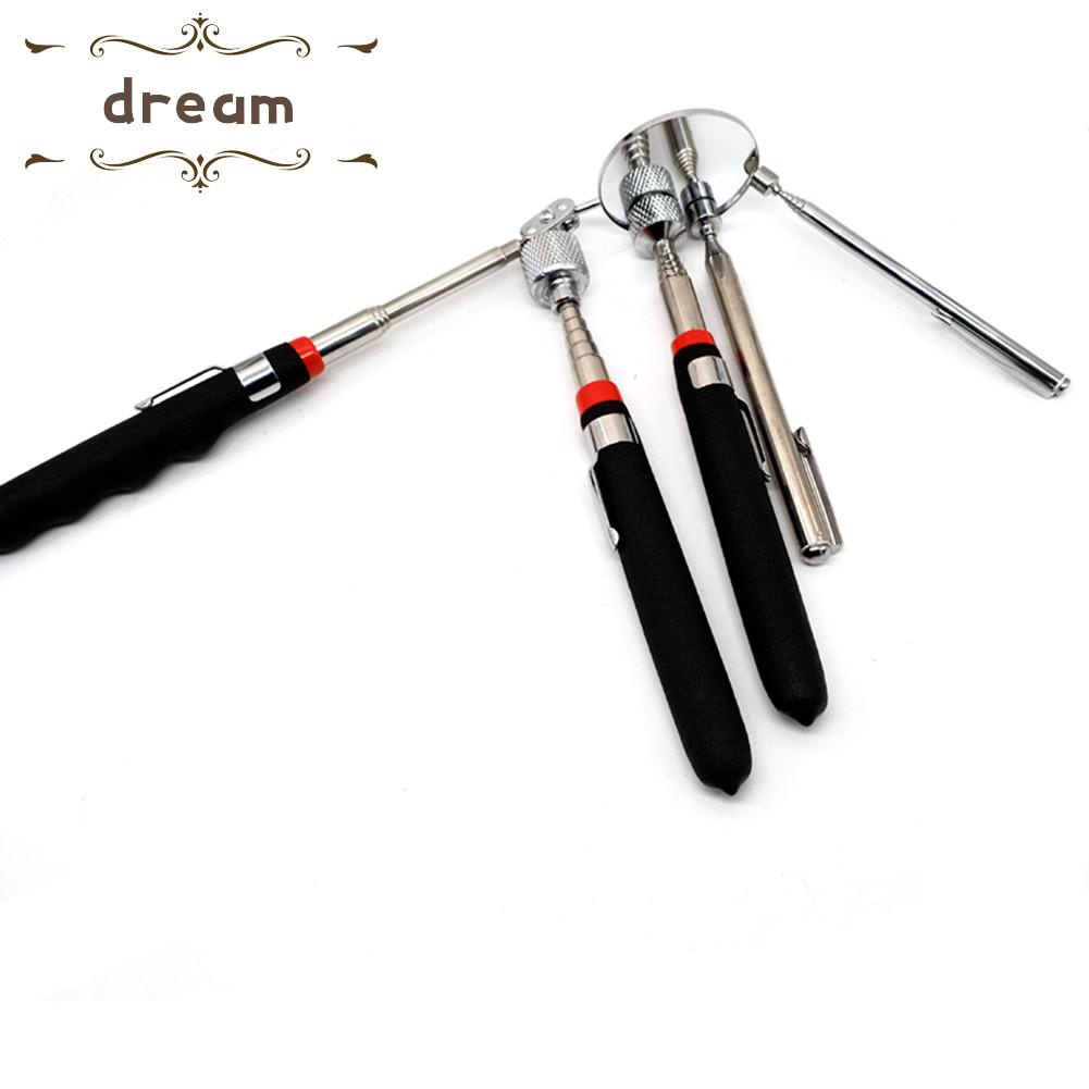 【DREAMLIFE】360° Telescopic Folding Inspection Mirror Car Mechanic Welding Repair Reflector high quality