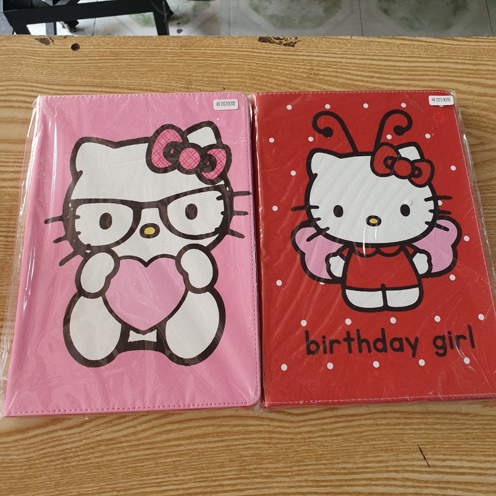 Bao da Samsung Tab A8 10.5" 2022 X200/ X205 hình Doremon Kitty gấp đứng xem phim