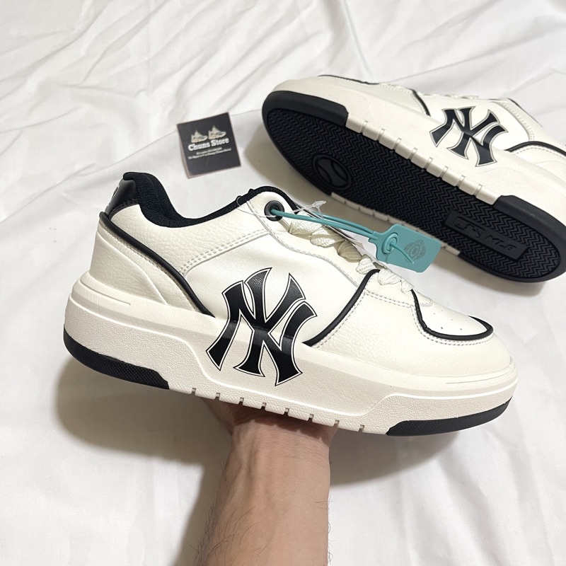 Giày thể thao nam nữ CT MLB chunky liner LA trắng kẻ xanh,NY xanh đen kem, giày ML B LA trắng xanh NY ĐEN ofwhite mới