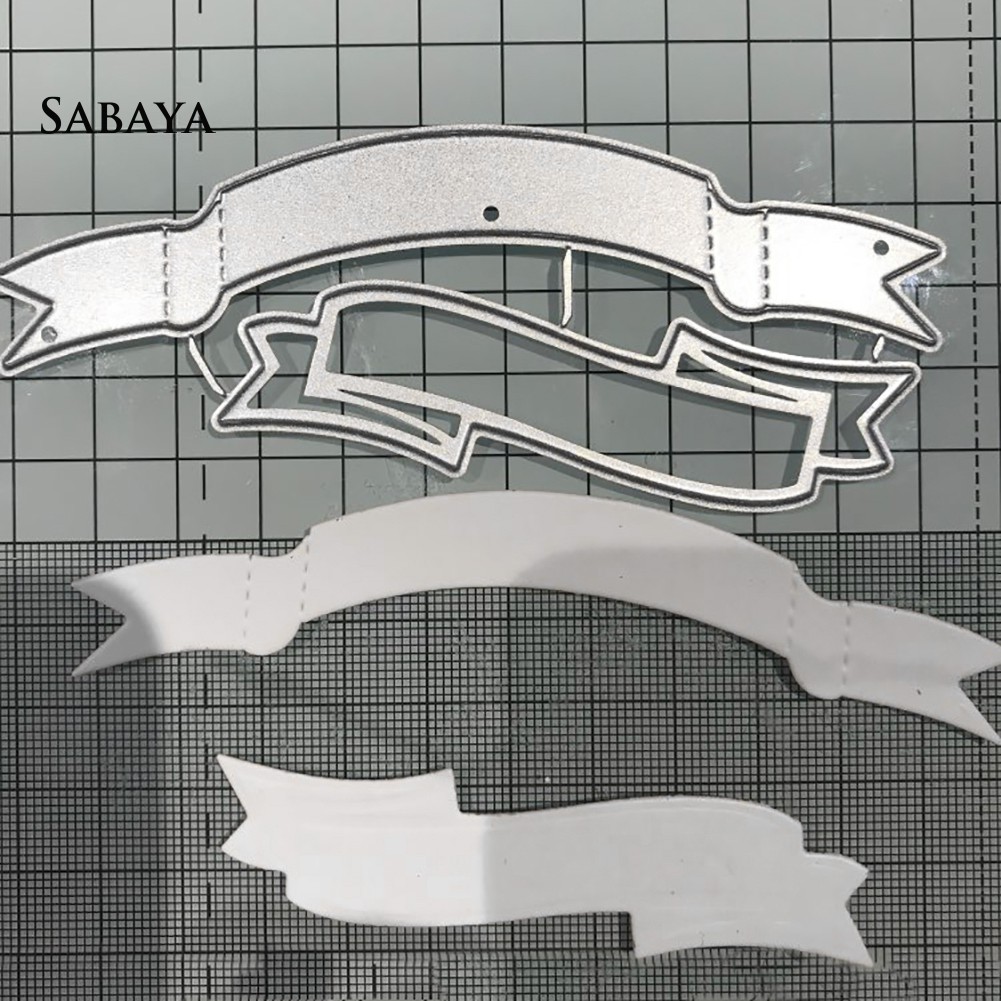 Set 2 khuôn cắt kim loại hình đuôi cá trang trí thiệp mời