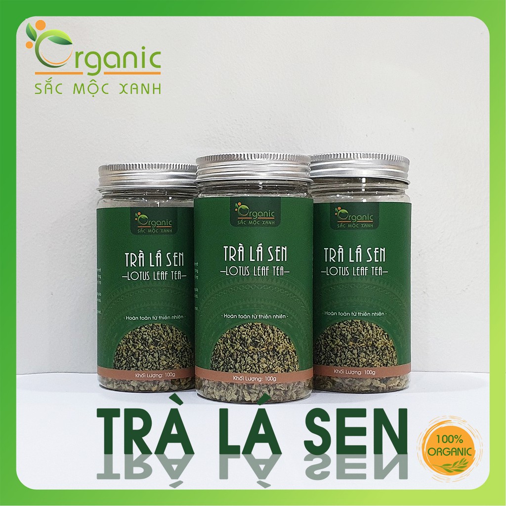 Trà Lá Sen - Sắc Mộc Xanh, hỗ trợ giảm cân, giúp lưu thông khí huyết, trà sấy khô.