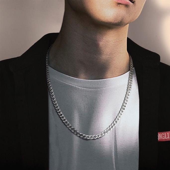 Vòng Cổ Nam Nữ Dây Chuyền Cuban Basic Chuỗi Trơn Bản Lớn 5 7 9mm HipHop Thời Trang trangsucpt Đẹp Chất Liệu Titan