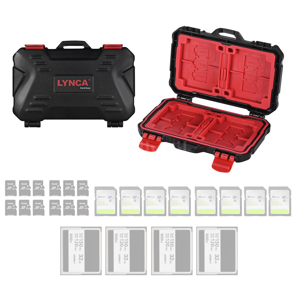 LYNCA KH 15 Water-resistant XQD/CF/TF/MSD/SD/Micro SIM/NANO Memory Card Case Box Keeper Carrying Holder Storage Organize