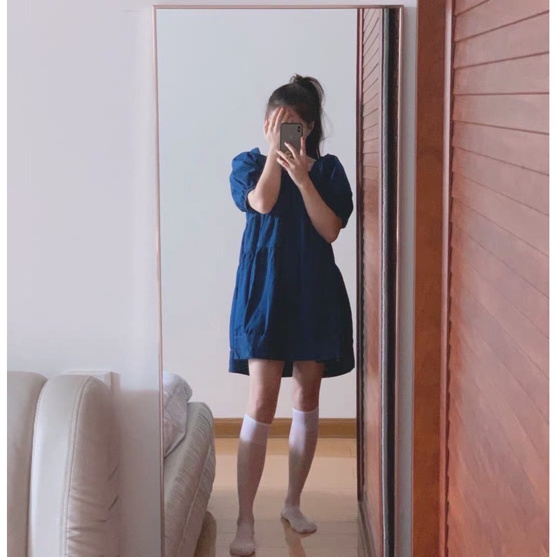 Đầm xinh baby doll tầng xoè + ảnh thật