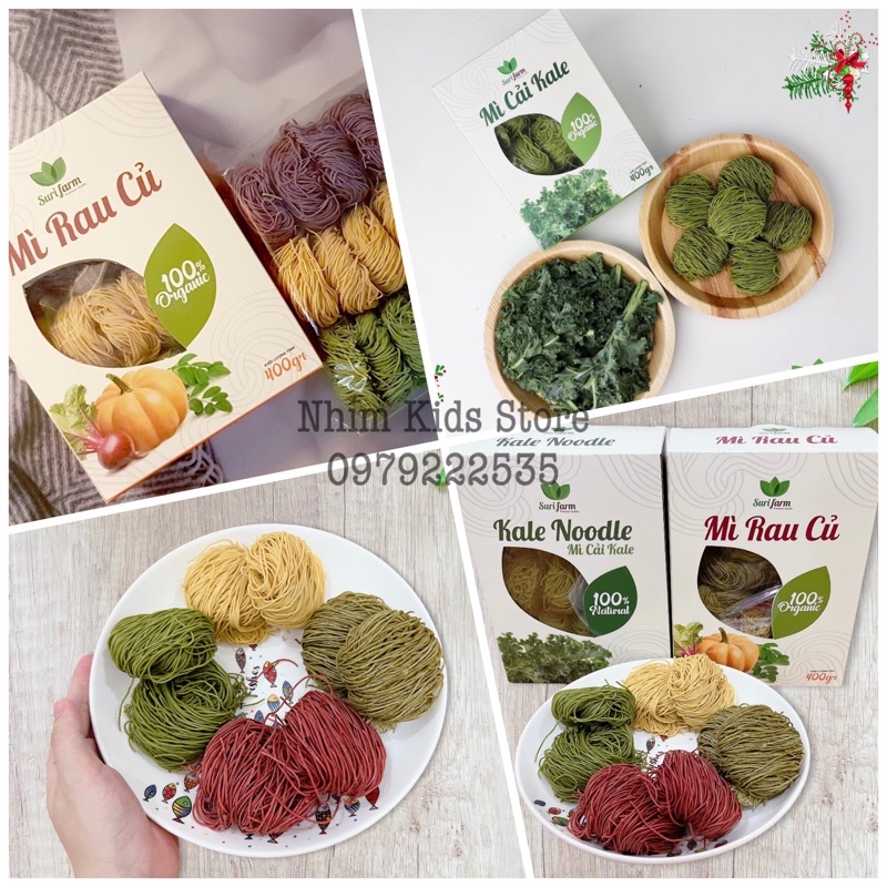 Mì cải Kale/mì rau củ hữu cơ Isito/Surifarm