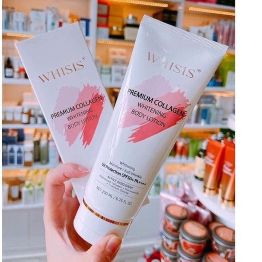 [Hàng Auth] Kem body trắng da whisis, dưỡng thể chống nắng SPF50+ PA++++ 200ml nâng  Tone Hàn Quốc