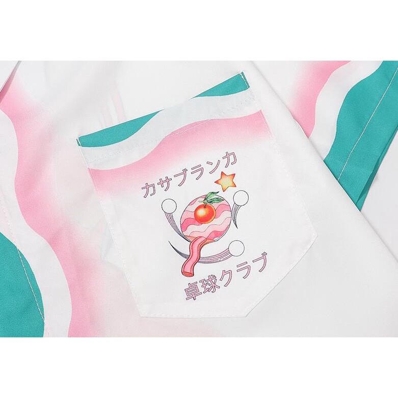 Casablanca Áo Sơ Mi cotton Ngắn Tay In Họa Tiết Thời Trang Dành Cho Nam Và Nữ