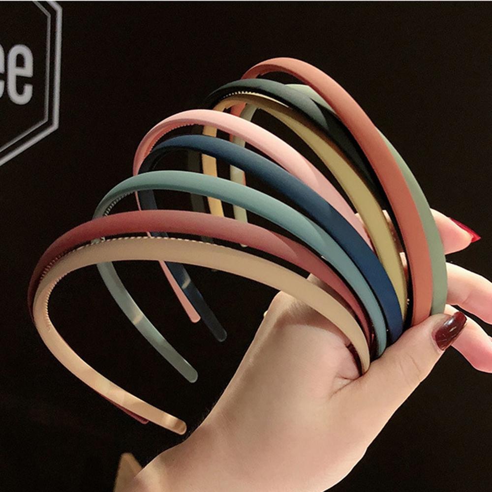 Băng Đô Nhựa Màu Trơn Thiết Kế Đơn Giản Cho Nữ