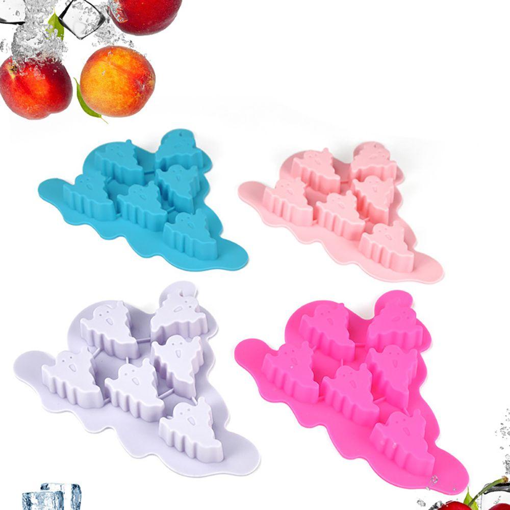 YOLA Bộ 4 Khuôn Silicone Làm Đá Hình Ma Halloween