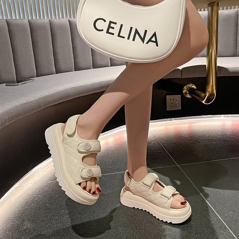 DÉP SANDAL DA HOA TRÀ SIÊU XINH