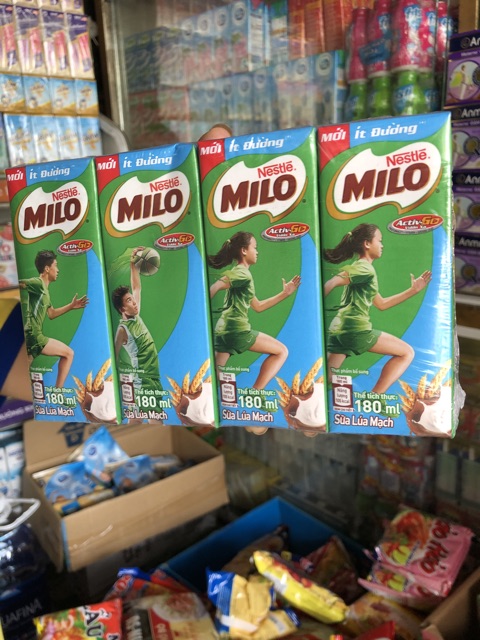 Sữa Milo Ít Ngọt 180ml (1ốc x 4hộp)
