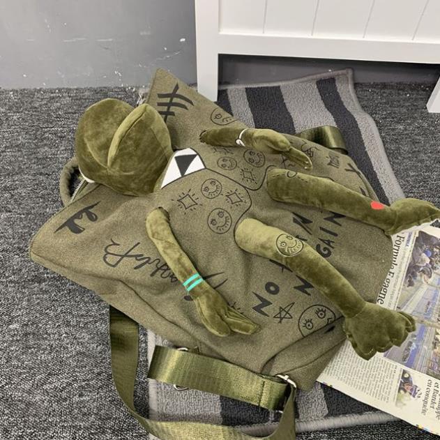 Balo Đi Học Hình Ếch Hàng xịn chất dày dặn 2 lớp