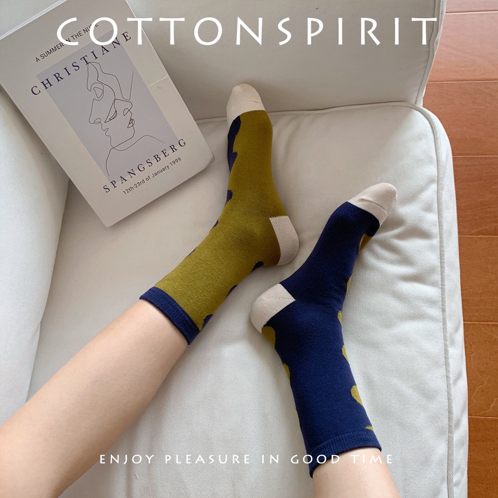 Vớ nữ cổ cao cá tính Hàn Quốc Cao cấp Tất dài nữ cao cổ chất dày dặn Thu Đông