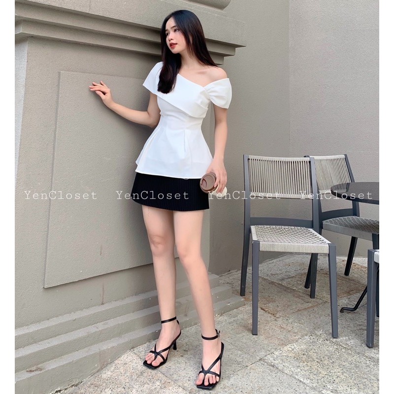 [FREESHIP] HÌNH CHÍNH CHỦ -  peplum lệch vai hàng thiết kế sang chảnh