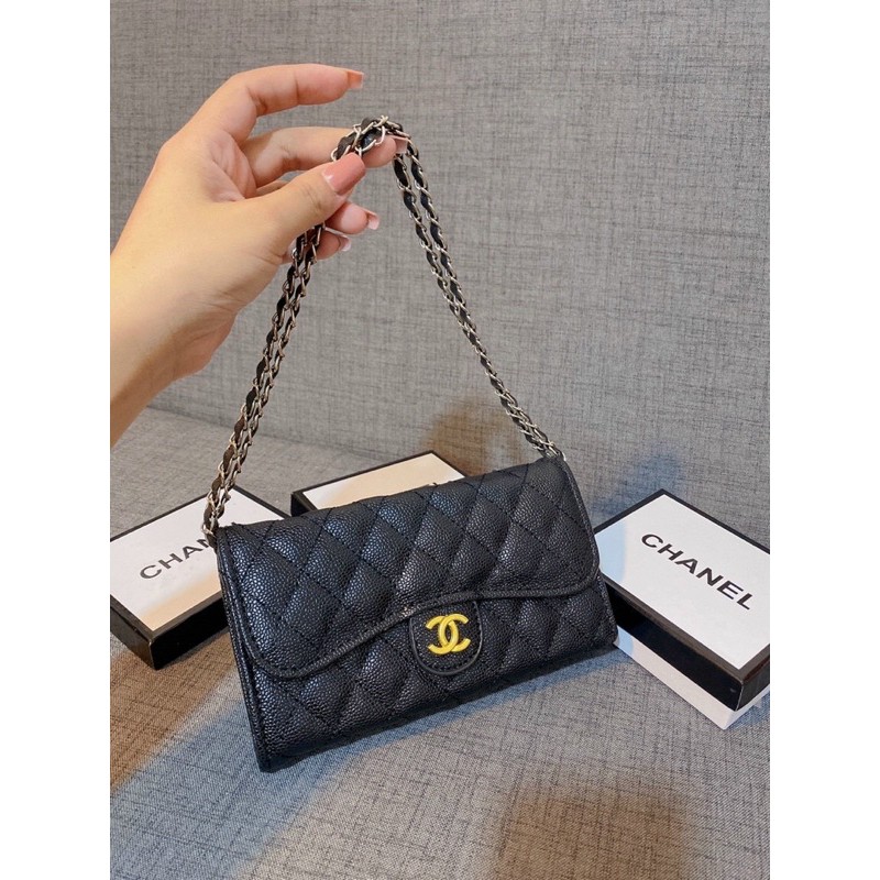 Ví xinh da gạo full box có dây đeo chéo