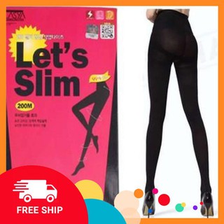 Quần Tất nữ let's slim 200D - set 3 chiec Chất liệu dày dặn - Không bai xù(Đen) loại 1 - bỏ sỉ
