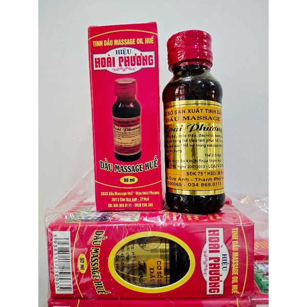 Dầu Xoa bóp Massage Huế ( Chính Hãng Cty Tinh Dầu Hoài Phương) 60ml